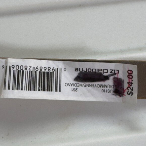 LIZ CLAIBORNE Embossed Leather Belt With Silver-Tone Buckle Tan Size Medium - Picture 5 of 12